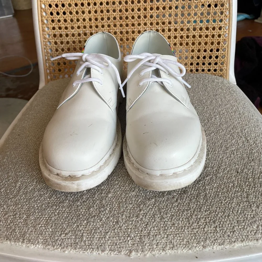 Dr. Martens Rainbow Print Lace-Up Oxfords - Picture 5 of 6